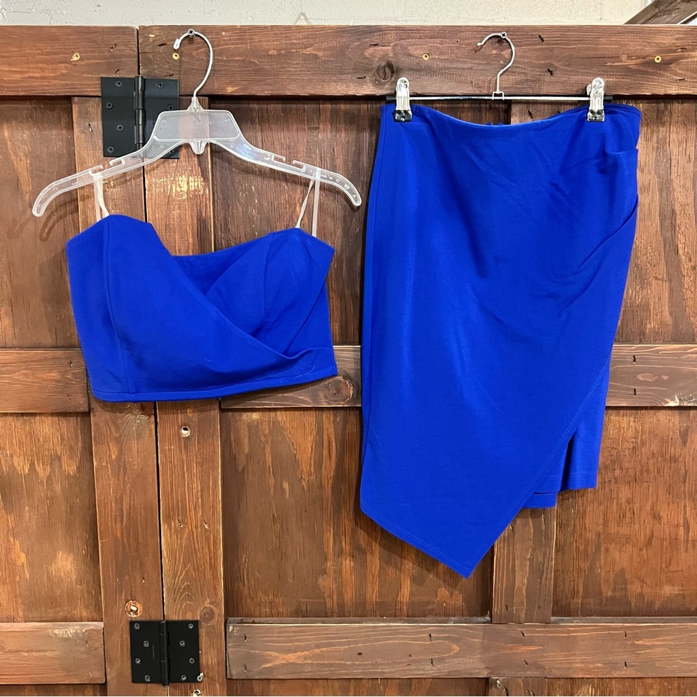 Lulu's Royal Blue Skirt Set